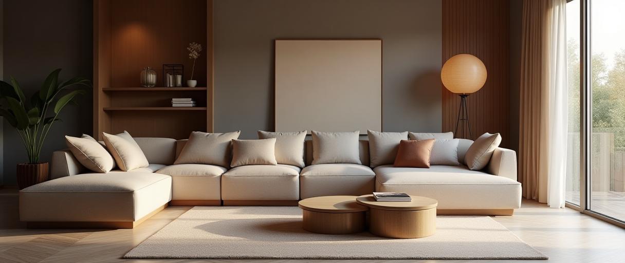 Salon contemporain avec mobilier sur mesure Goatcrude