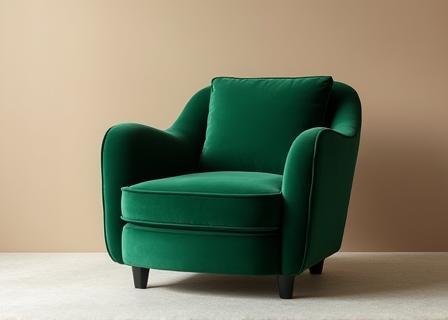 Fauteuil velvet émeraude – projet résidentiel